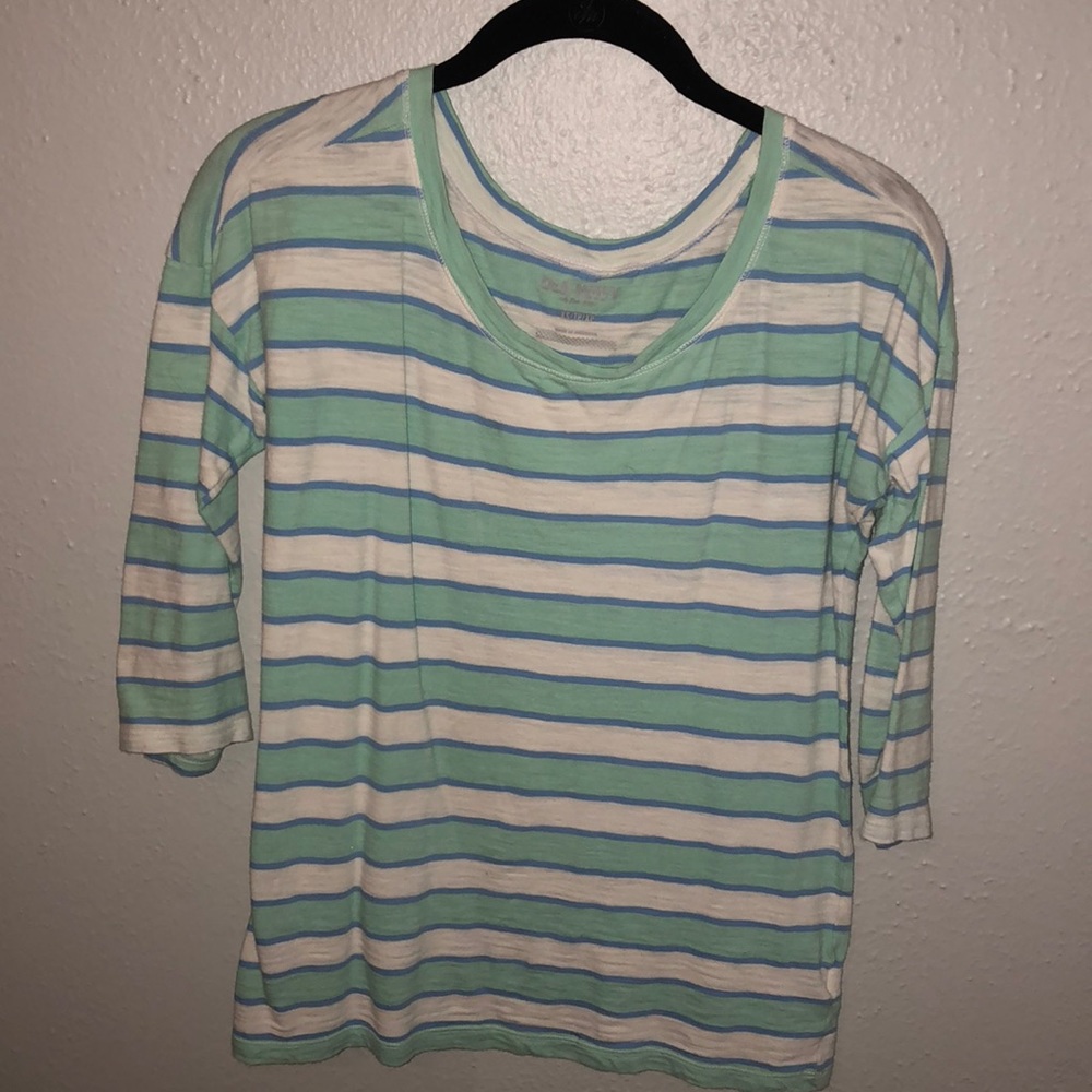 Teal, blue and white striped tee from Old Navy!